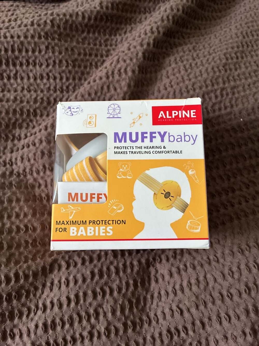 Alpine Hearing Protection Muffy Baby Protective Earmuffs Yellow